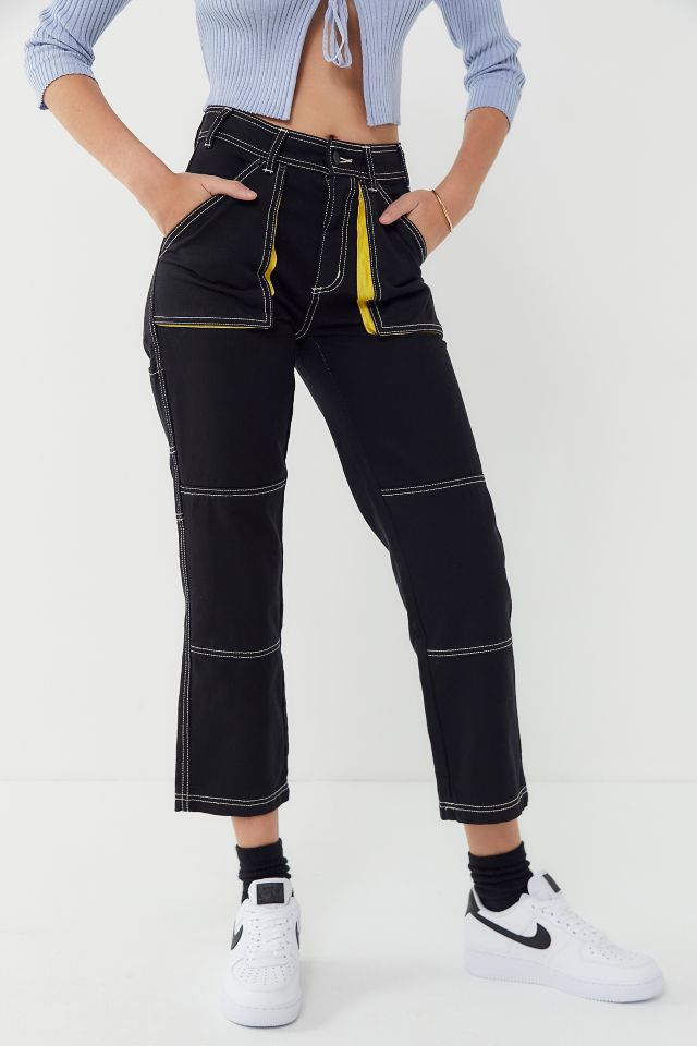BDG Maura Contrast Stitch Cropped Utility Jean #2