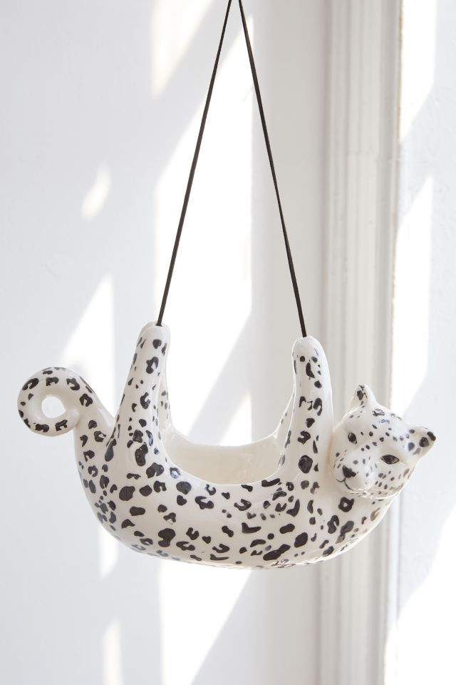 Snow Leopard Hanging Planter #2