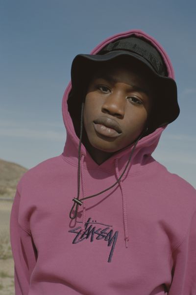 pink stussy sweatshirt