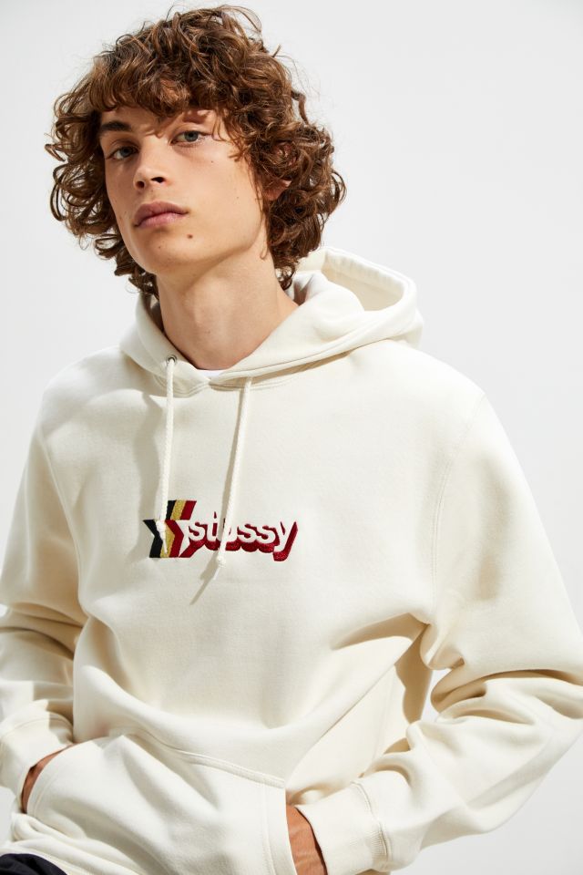 Stussy 3-Star Applique Hoodie Sweatshirt