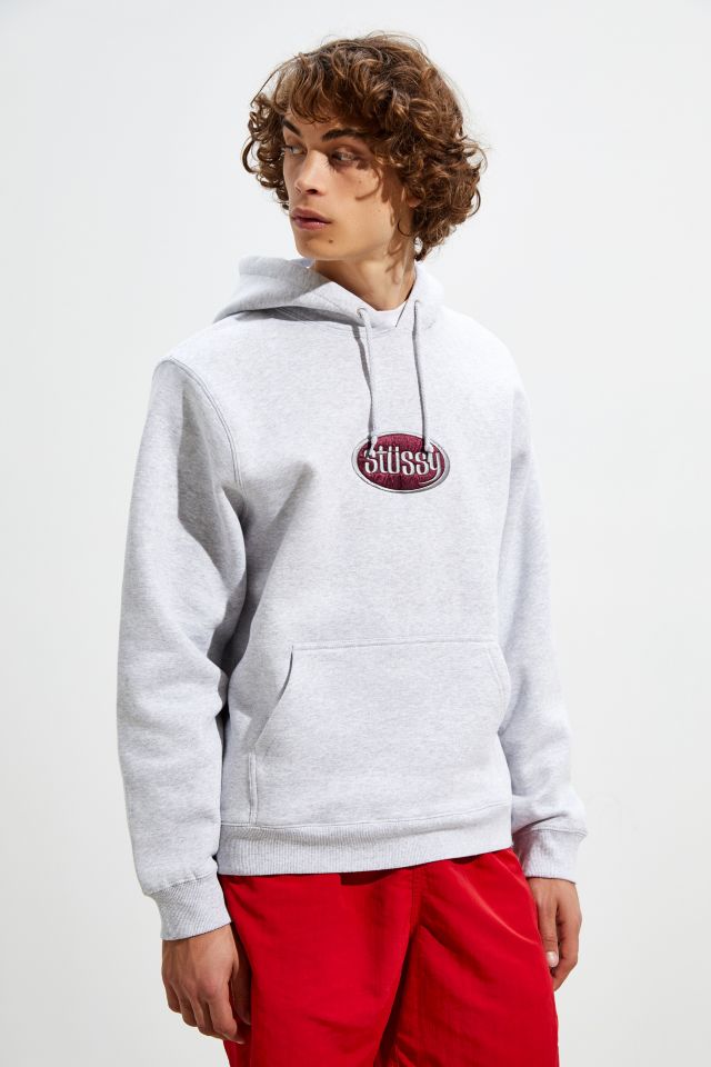 Stussy Embroidered Oval Logo Hoodie Sweatshirt