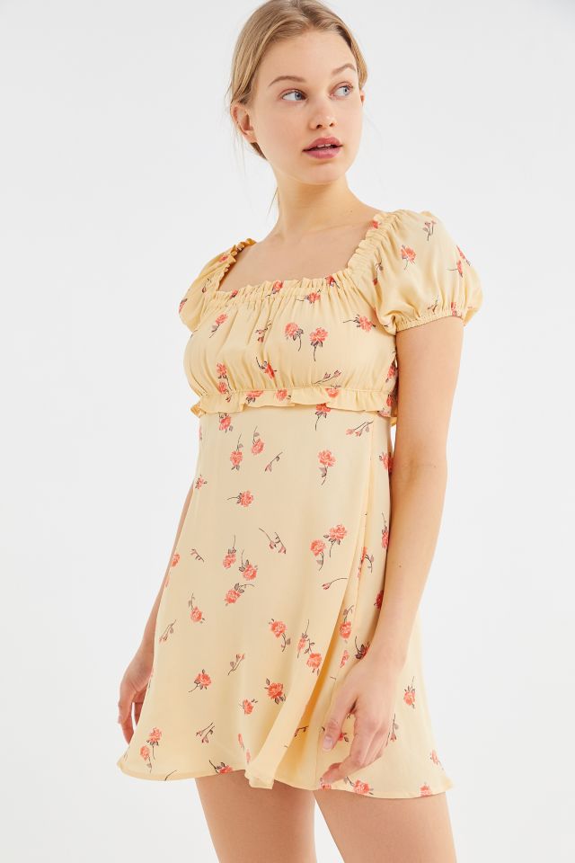 Flynn Skye Lou Floral Puff Sleeve Mini Dress