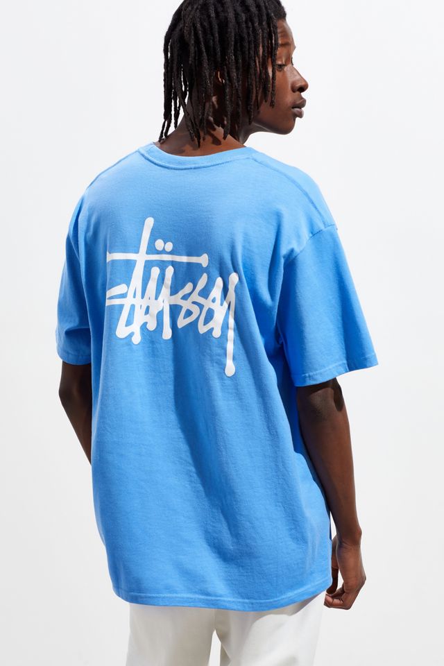 トップス Stussy Tee California Dusty Blue Garment Dyed SS Tee