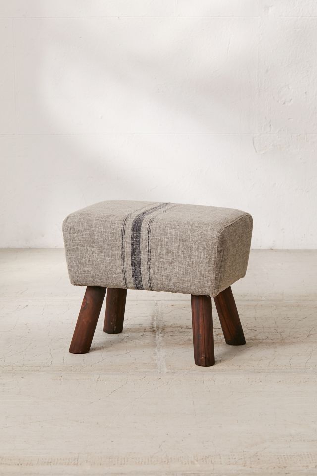 Otis | Small, Mini Button Footstool With Border - 30cm x 23cm | Vale  Footstools