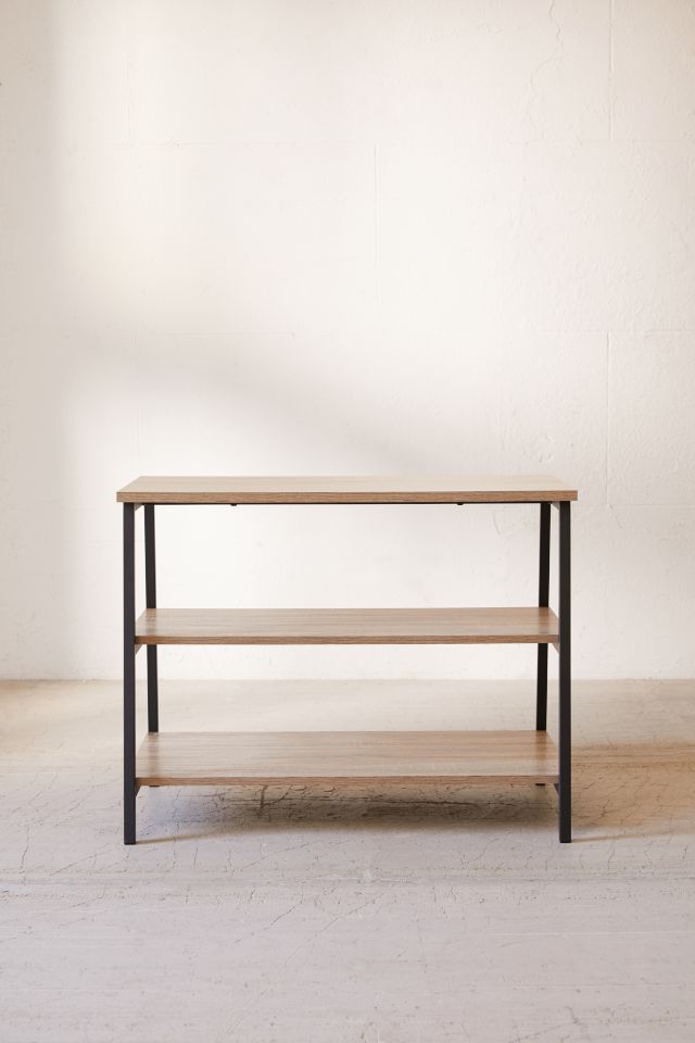 Charter Oak & Black Metal Industrial 36" TV Stand