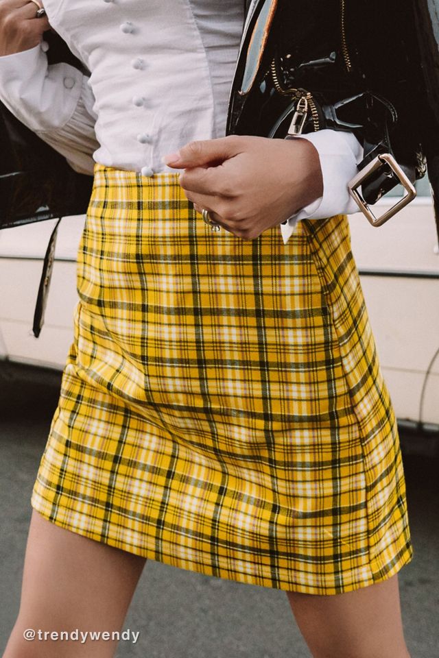 Short plaid 2025 skirt urban outfitters