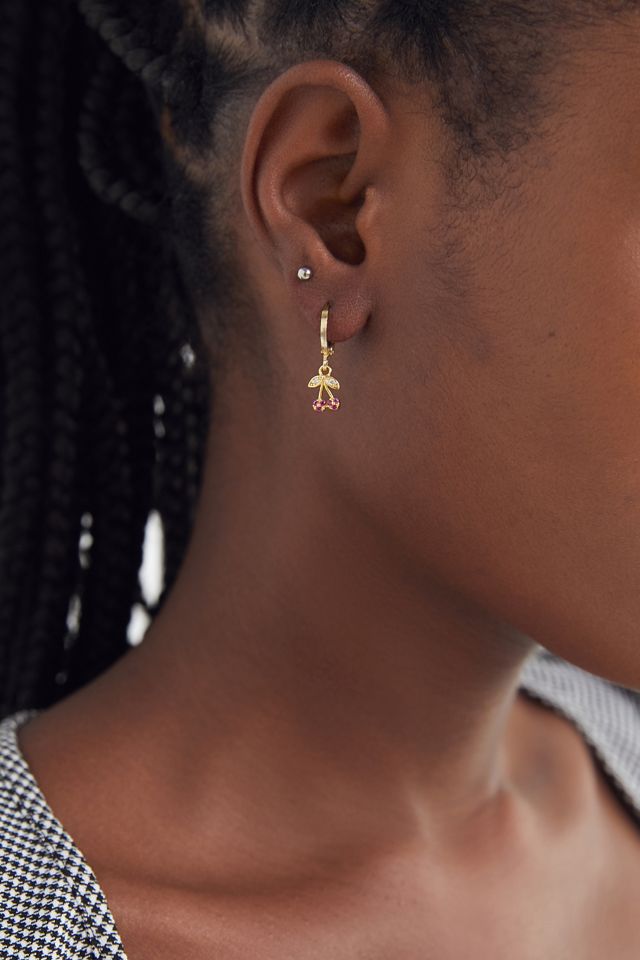 Frasier Sterling Cherry Bomb Huggie Earring