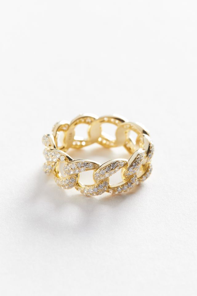 The M Jewelers Iced Out Cuban Link Ring #2