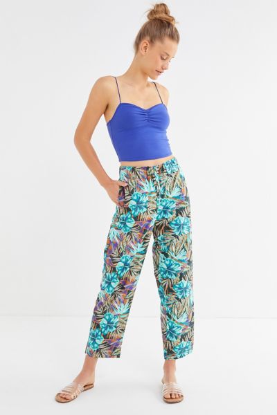 UO Jace Poplin Zip-Front Pant | Urban Outfitters