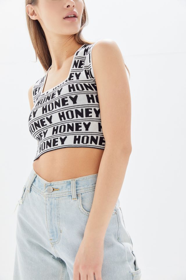 UO Maya Honey Cropped Tank Top