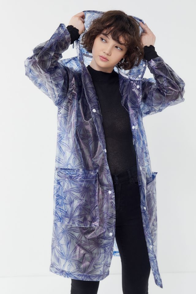 UO Leaf Snap Button-Front Raincoat #1
