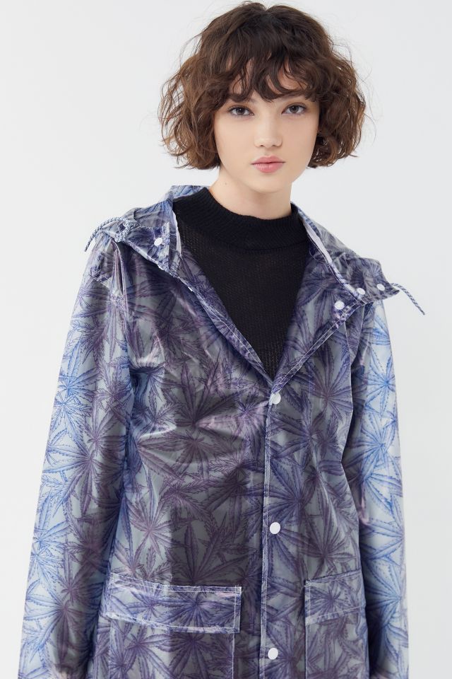 UO Leaf Snap Button-Front Raincoat #3