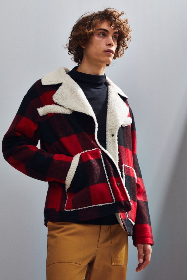 UO Plaid Sherpa Coat #1