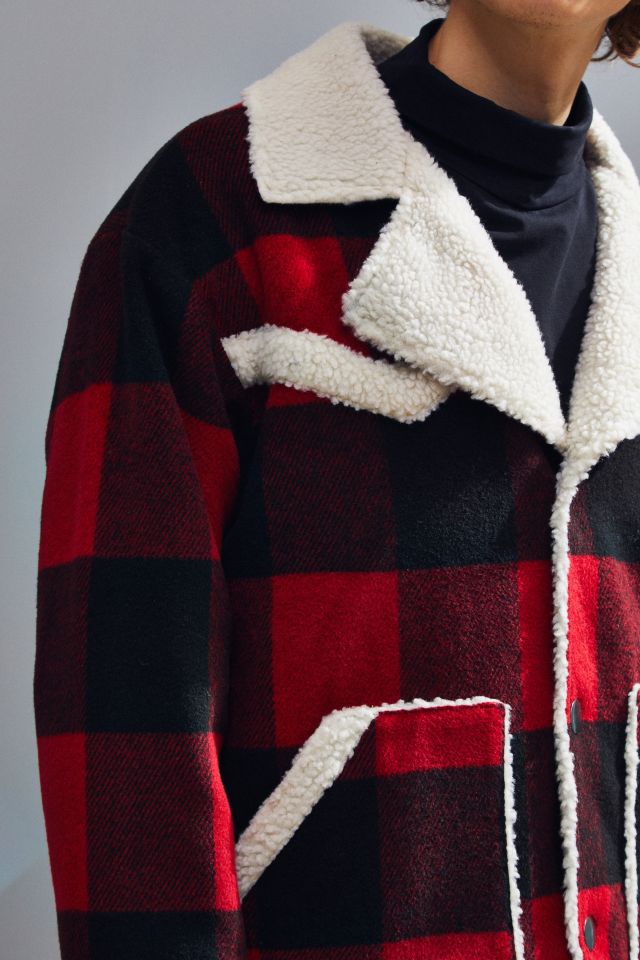 UO Plaid Sherpa Coat #2
