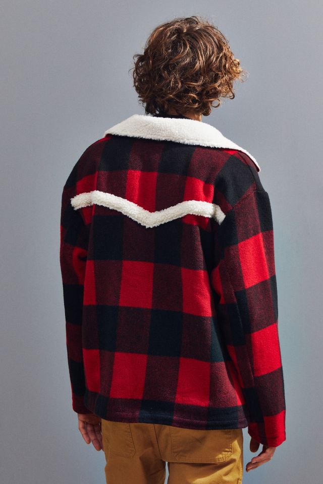 UO Plaid Sherpa Coat #4