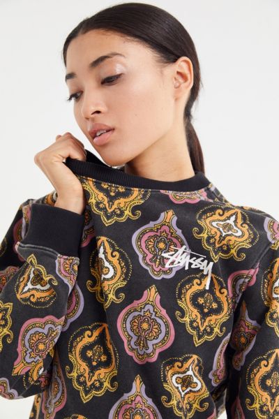 Stussy Wendel Paisley Crew Neck Sweatshirt | Urban Outfitters