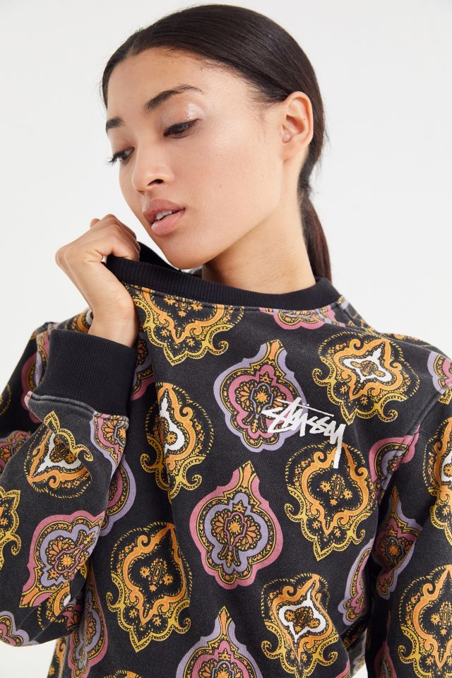 Stüssy wendel paisley 2024 crew neck sweatshirt