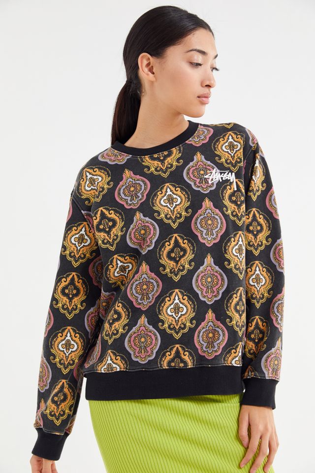 Stussy Wendel Paisley Crew Neck Sweatshirt | Urban Outfitters Stussy Wendel Paisley Crew Neck Sweatshirt | Urban Outfitters