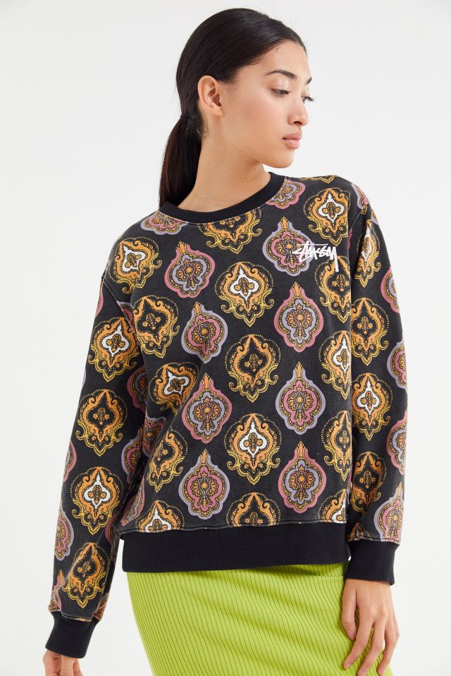 Stussy Wendel Paisley Crew Neck Sweatshirt | Urban Outfitters Canada