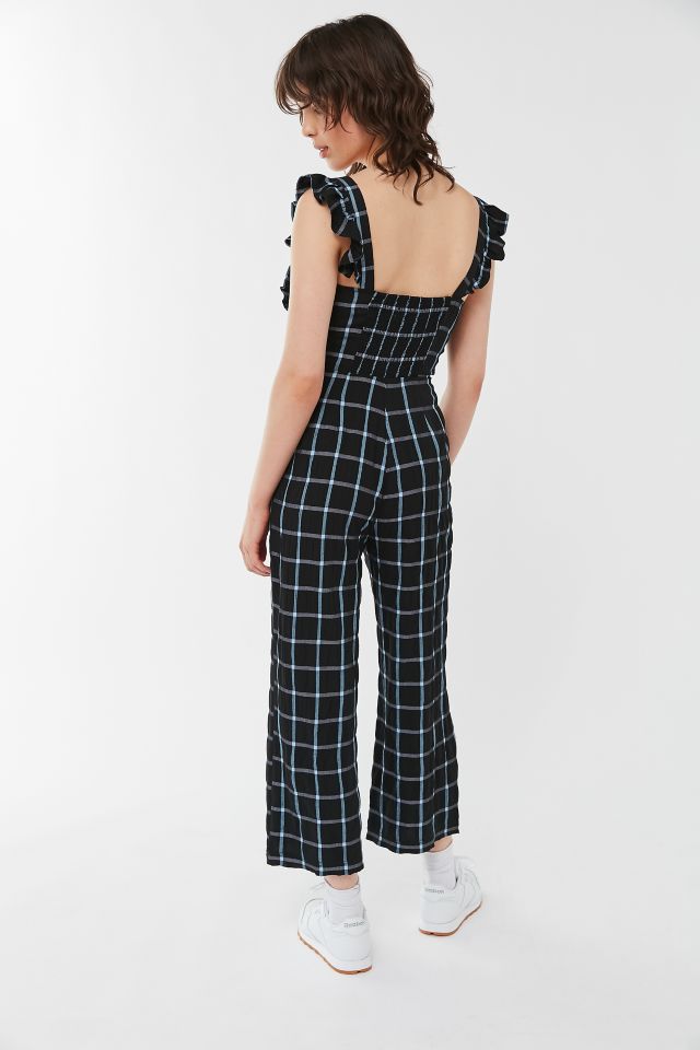 Emerson gingham store ruffle jumpsuit