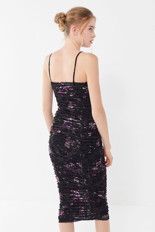misha sisal asymmetrical draped mesh maxi dress MISHA | The Sisal Jersey Dress