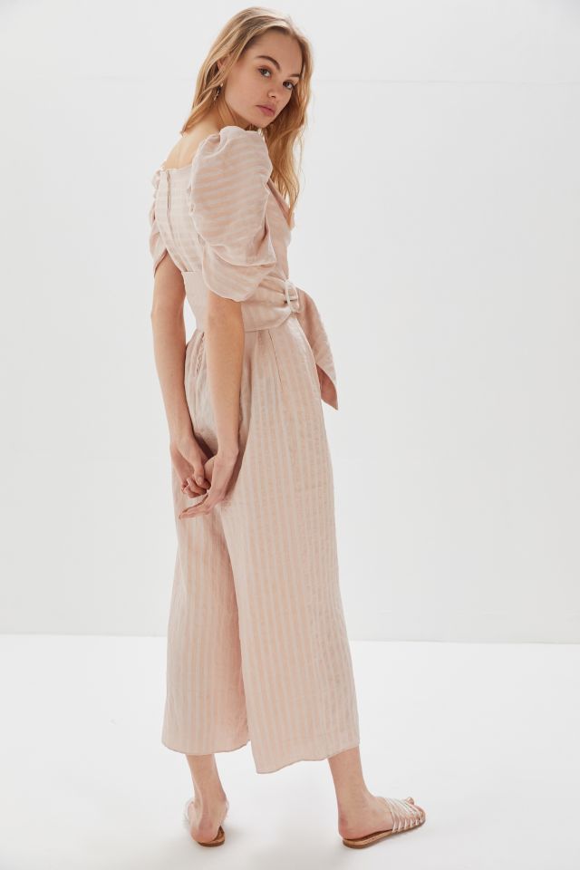 C/meo Collective Through You Belted Puff Sleeve Jumpsuit #1