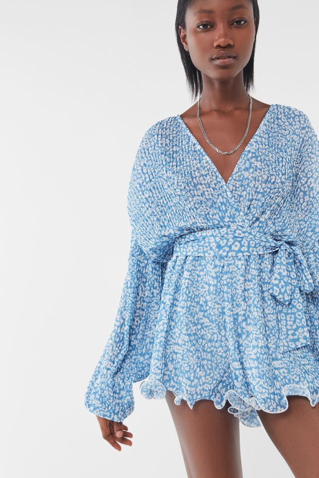C/meo Collective So Settled Floral Balloon Sleeve Romper