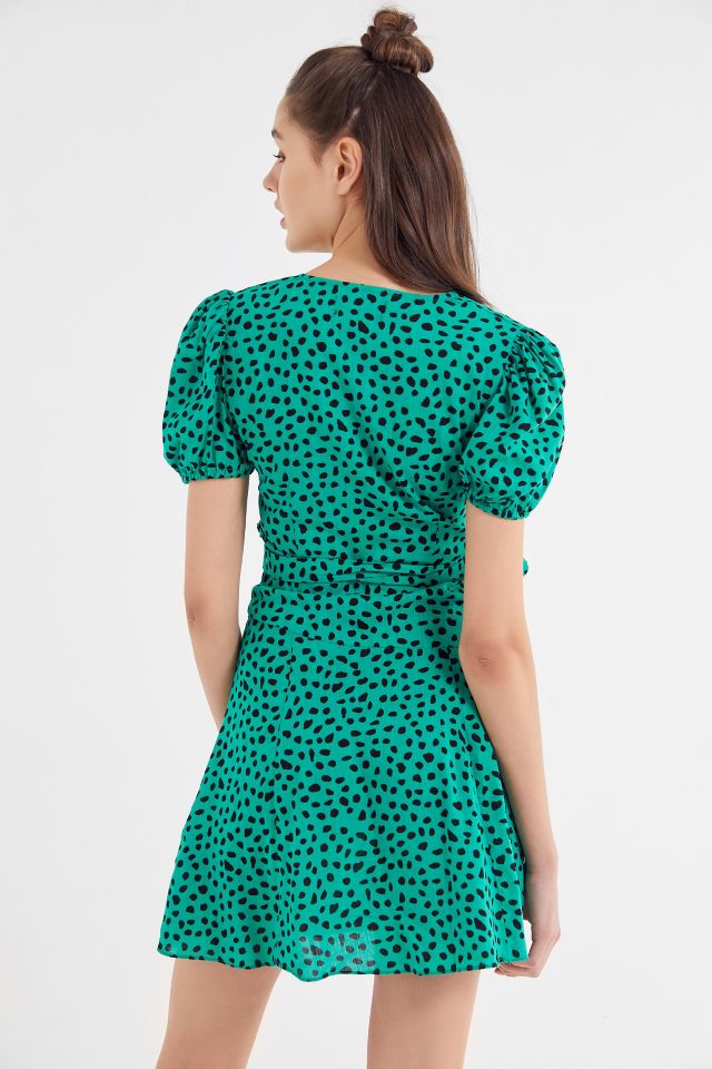 UO Jocelyn Printed Puff Sleeve Mini Dress #2