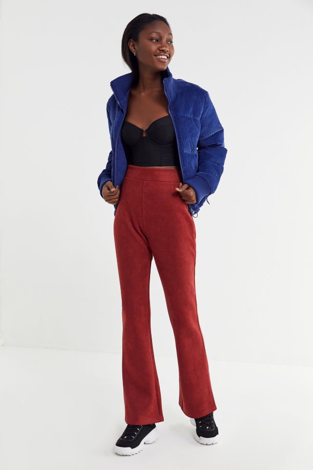UO Britney Suede High-Rise Flare Pant
