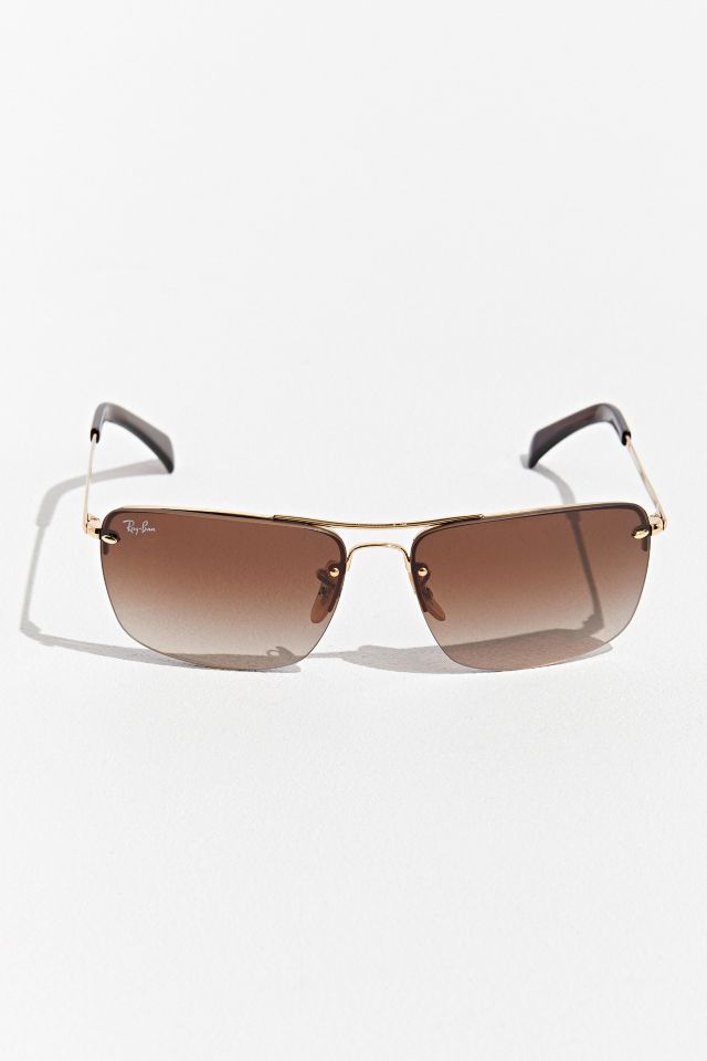 Ray-Ban Semi-Rimless Rectangle Sunglasses  #2