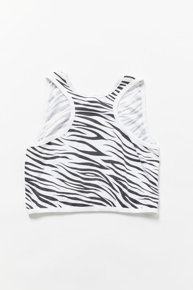 Vintage Zebra Cropped Tank Top #2