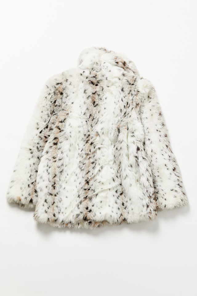 Vintage Snow Leopard Faux Fur Jacket #2