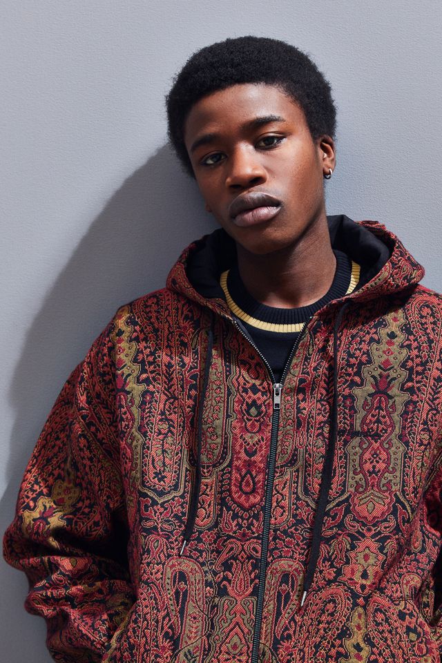 UO Paisley Jacquard Hooded Jacket | Urban Outfitters