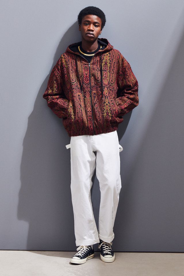 UO Paisley Jacquard Hooded Jacket | Urban Outfitters