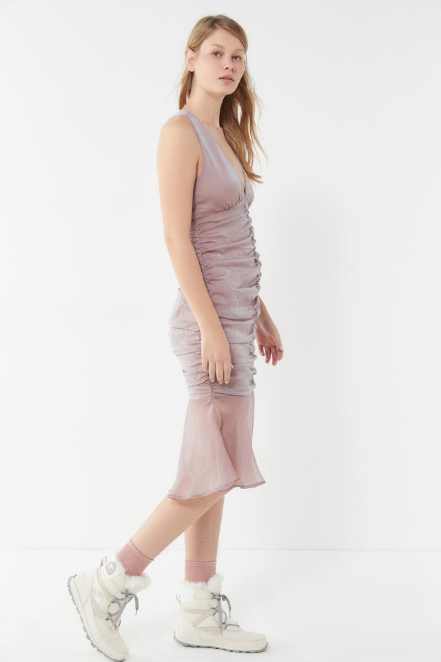 Robe Midi Froncée Sirène UO #1