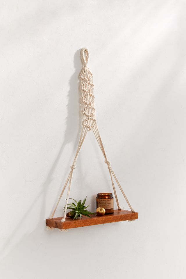 Francesca Macramé Hanging Wall Shelf #1
