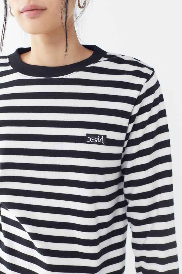 X-girl Basic Striped Long Sleeve Ringer Tee #1