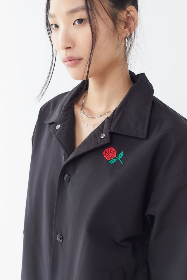 X-girl Rose Embroidered Coach Jacket #1