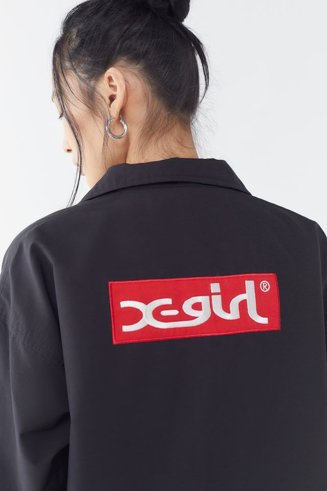 X-girl Rose Embroidered Coach Jacket #4