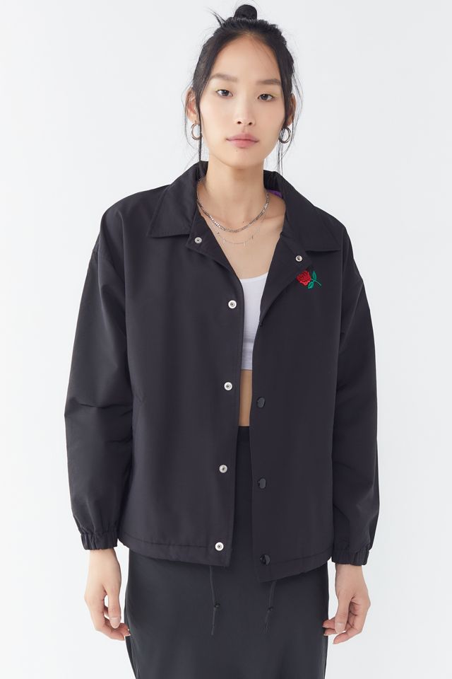 X-girl Rose Embroidered Coach Jacket #5