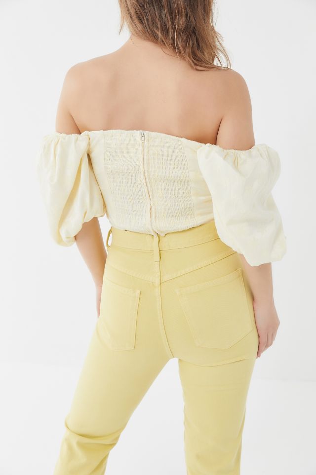 C/meo Collective Elate Puff Sleeve Cropped Top #1