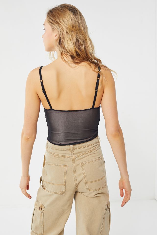 Out From Under Raine Ruched Mesh Bodysuit #2