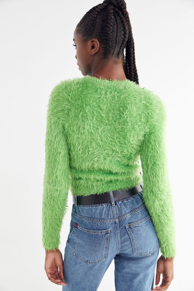 UO Paulina Fuzzy Cropped Cardigan #2