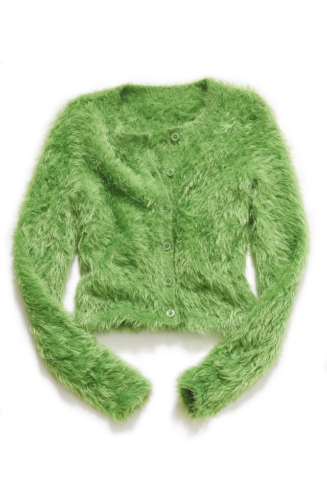 UO Paulina Fuzzy Cropped Cardigan #4