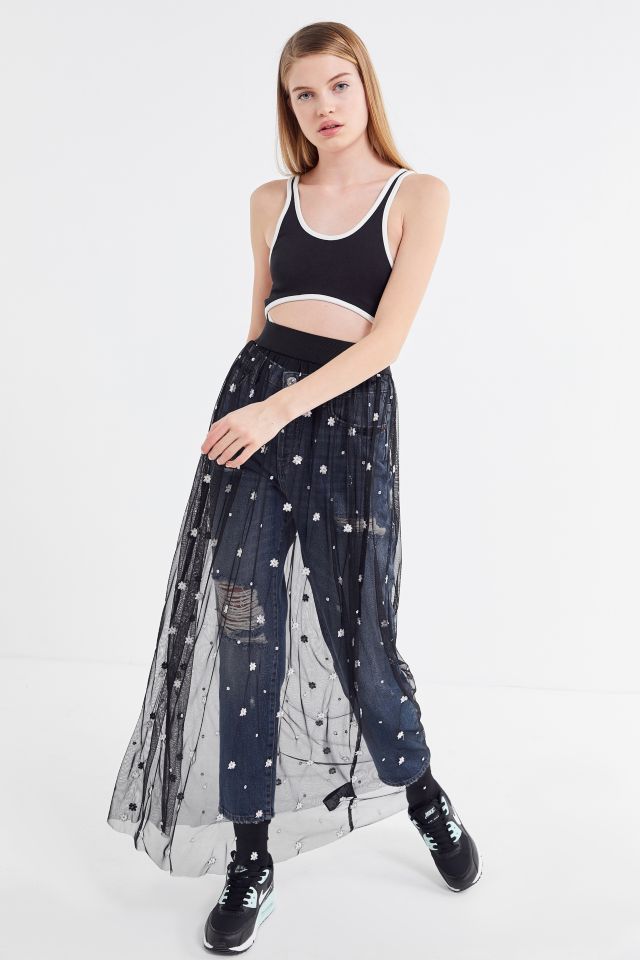 UO Oakdale Tulle Maxi Skirt #4