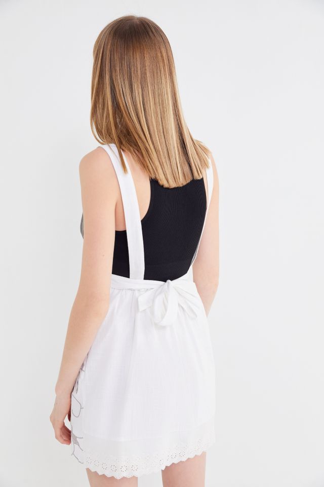 UO Dolly Embroidered Mini Apron Dress #3