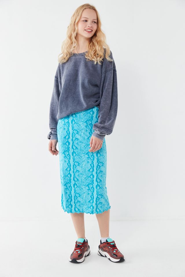 UO Kendra Snake Print Midi Skirt #1