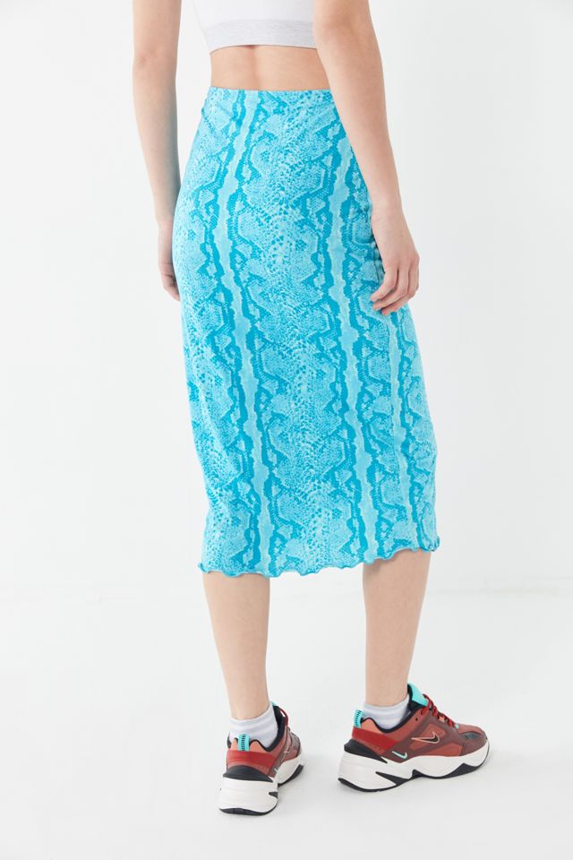 UO Kendra Snake Print Midi Skirt #2