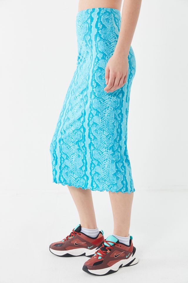 UO Kendra Snake Print Midi Skirt #3