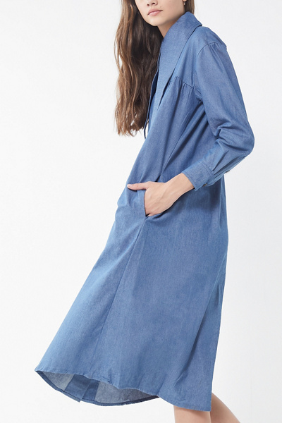 urban outfitters midi shirt dress UO Ditsy Floral Midi Shirt Dress